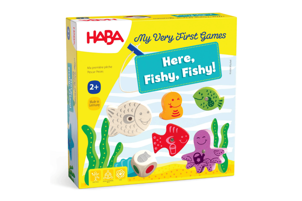 Haba My Very First Games - Here, Fishy, Fishy! Magnetic Game Toronto, Board games for toddlers, board games for a two year old, Haba games Toronto, Haba games canada, board games for a two year old, board games for a three year old