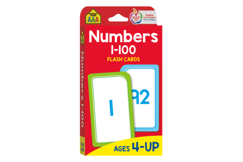 School Zone Number Flashcards 1-100, number flashcards for kids, teach kids to count by 2s, teach kids to count by 5s, teach kids to count by 10s, Toronto, Canada