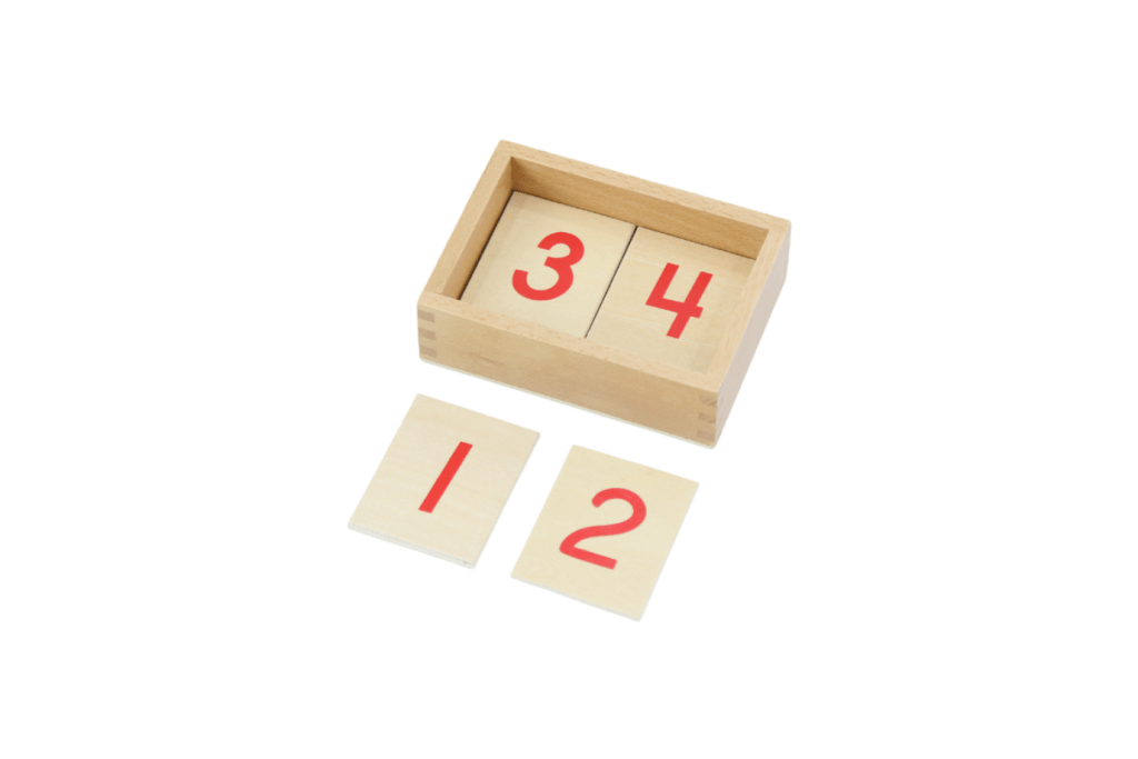 Number Rods with Cards in Wooden Box