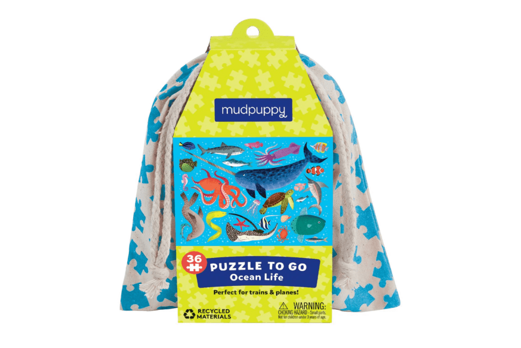 Ocean Life Puzzle To Go, Mudpuppy, travel toys, travel puzzles, best puzzles, The Montessori Room, Toronto, Ontario, Canada. 