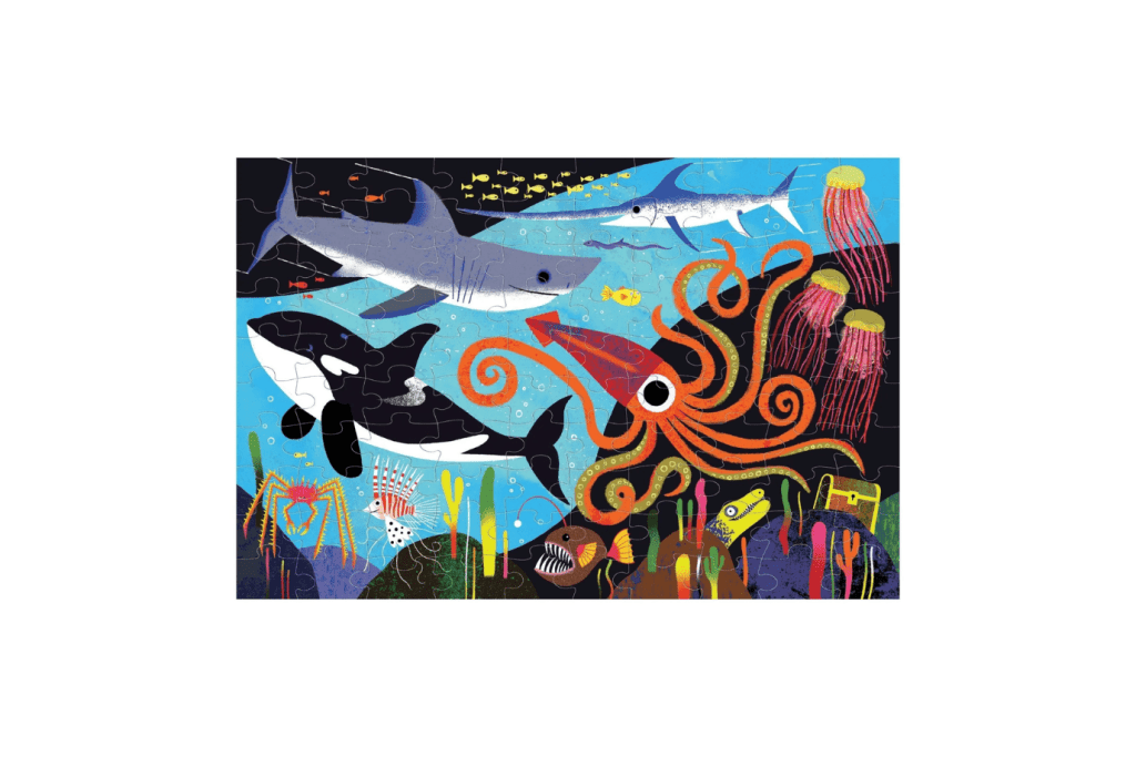 Ocean Predators 100 Piece Glow in the Dark Puzzle