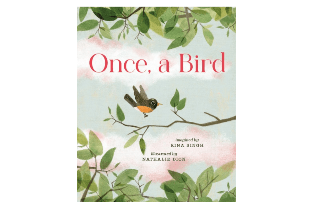 Once, a Bird by Rina Singh, kids books about bird watching, kids books about peace in nature, kids books about nature, kids books about the natural world, Toronto, Canada