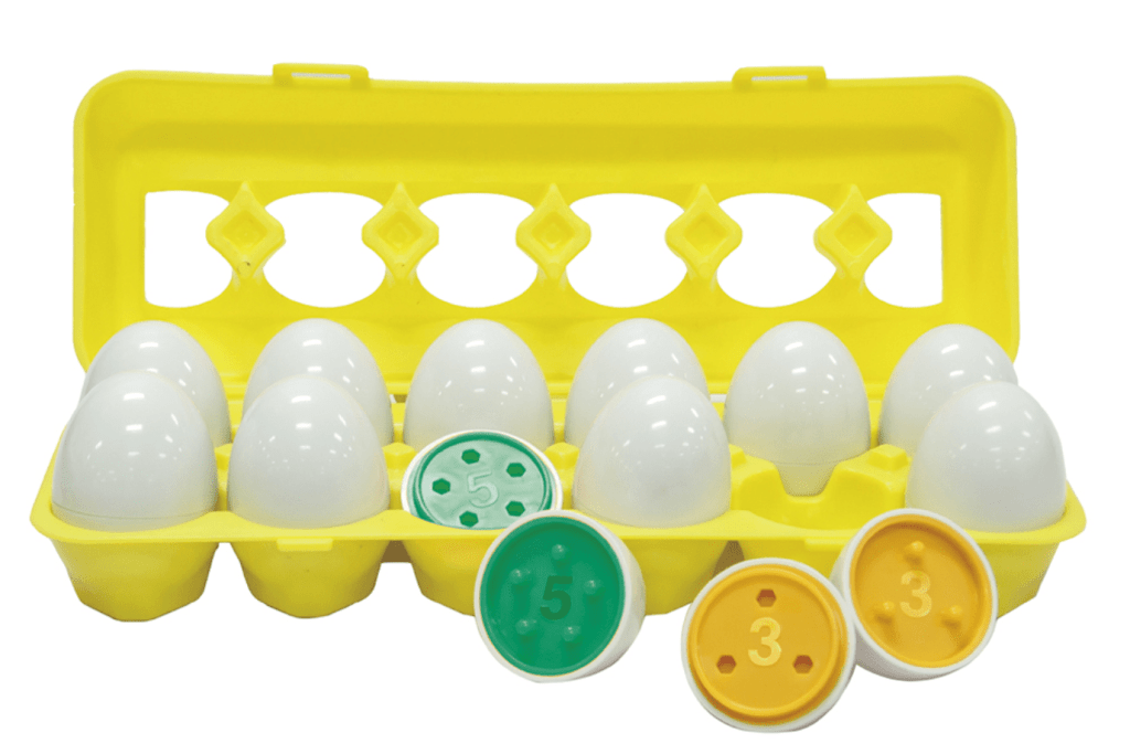 Pakö - MIx &amp; Match Eggs Numbers 12 pieces, toys for toddlers, fine motor toys for toddlers, best toys for toddlers, educational toys, The Montessori Room, Toronto, Ontario, Canada. 