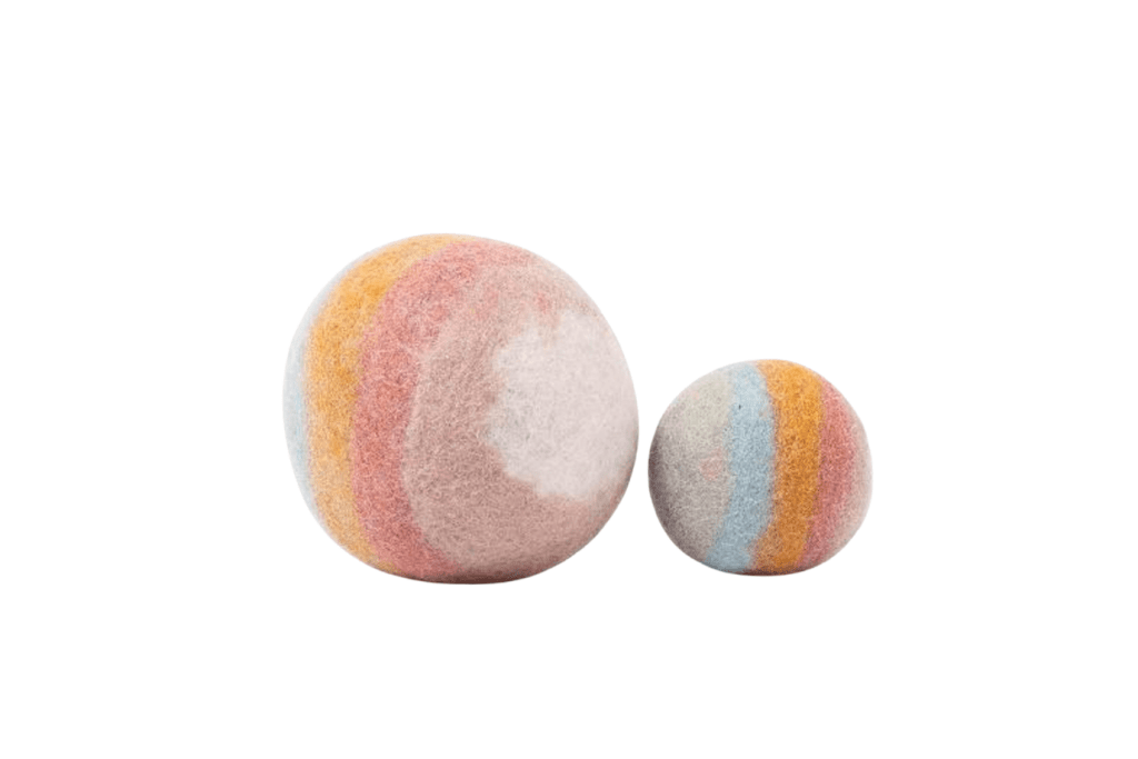 Papoose Natural Felt Balls - 2 Pieces