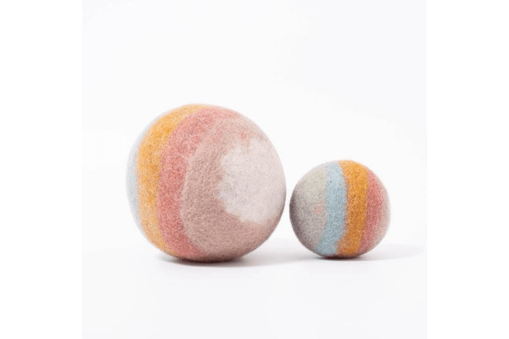 Papoose Natural Felt Balls - 2 Pieces