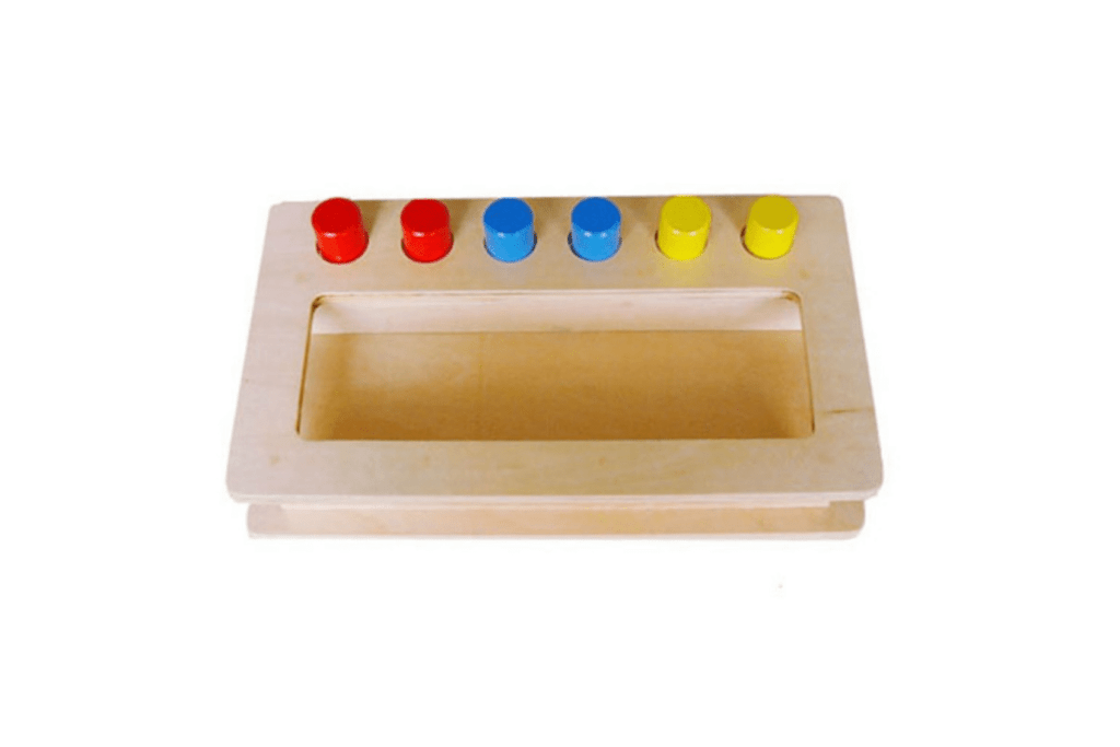 Peg Box, Montessori Materials, Montessori Toddler Materials, Montessori classroom materials, Montessori developmental aids, The Montessori Room, Toronto, Ontario, Canada. 