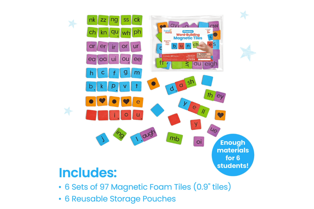 Phonics Word-Building Magnetic Tiles