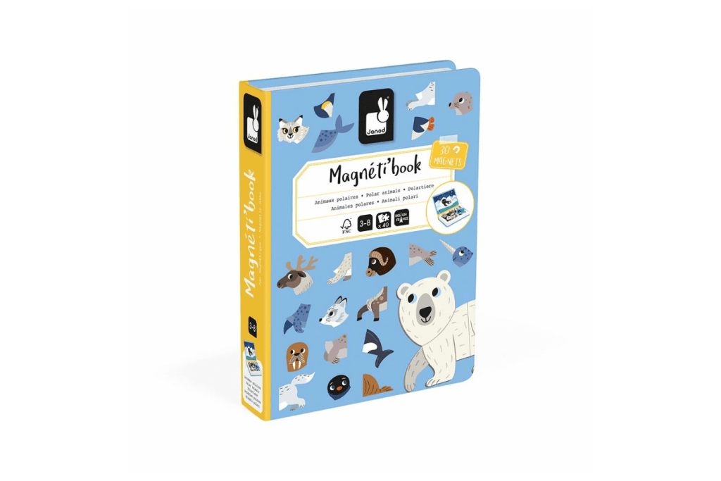Janod Polar Animals Magneti'book, polar animals toy, magnetibooks toronto, magnetic books toronto, magnetic travel toys, best travel toys for 3 4 5 6 year olds, Toronto, Canada