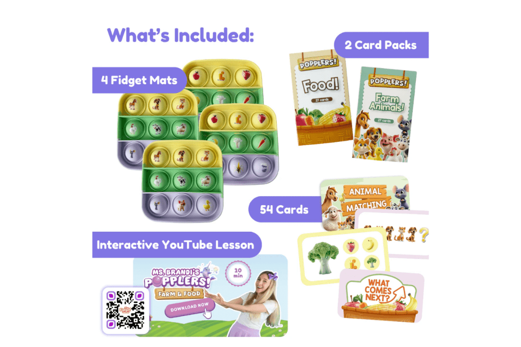 Popplers Farm & Food Game [The Fidget Company] (Ages 18 months+)