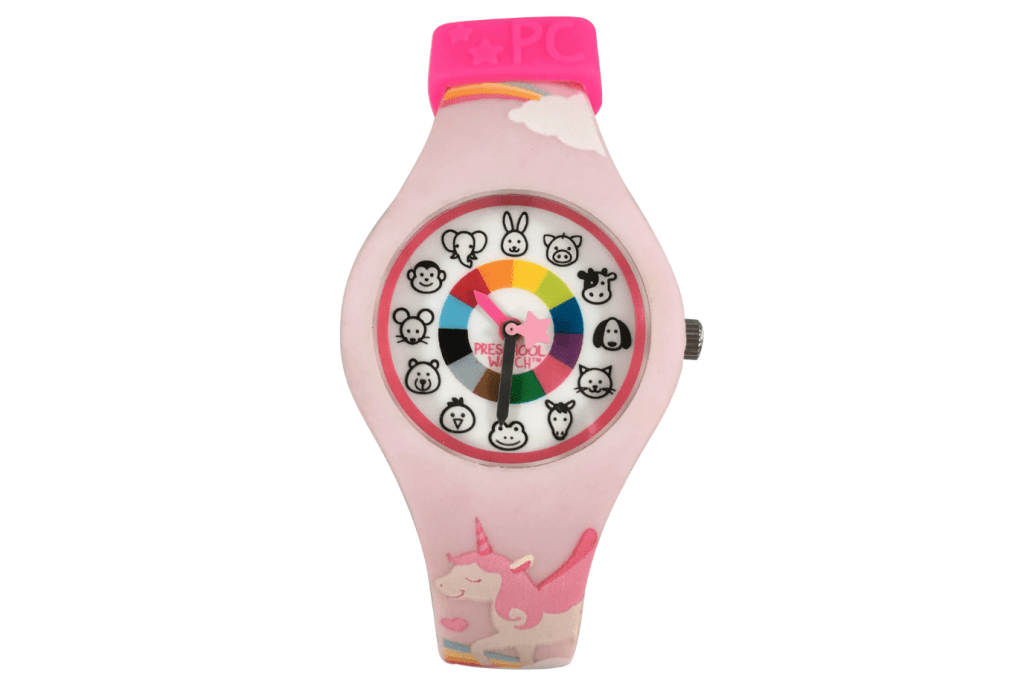 Unicorn Preschool Watch Preschool Collection, Toronto, Canada, toddler watches, teach toddlers how to tell time, teach children how to tell time, watch that young children understand, preschool watch, kindergarten watch, Toronto, Canada