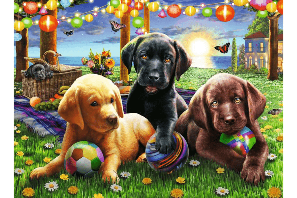 Puppy Picnic - 100 pc Puzzle