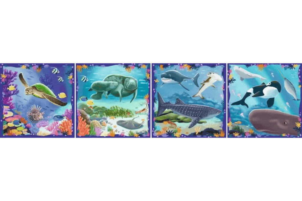Puzzle UP! Ocean Life - 64, 72, 81, and 90 Piece Puzzles