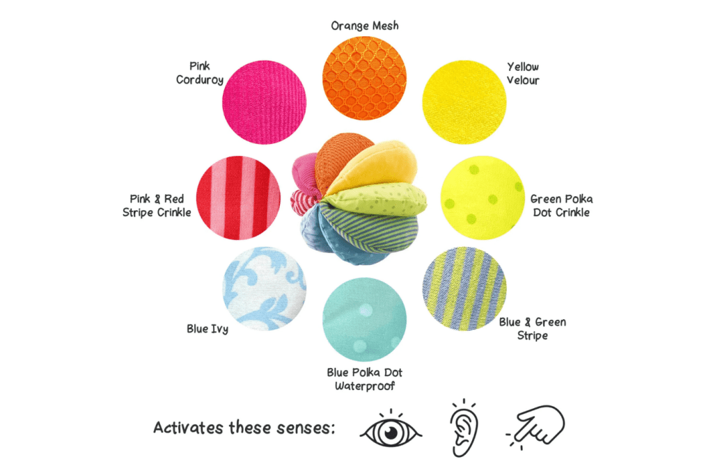 Rainbow Fabric Baby Ball