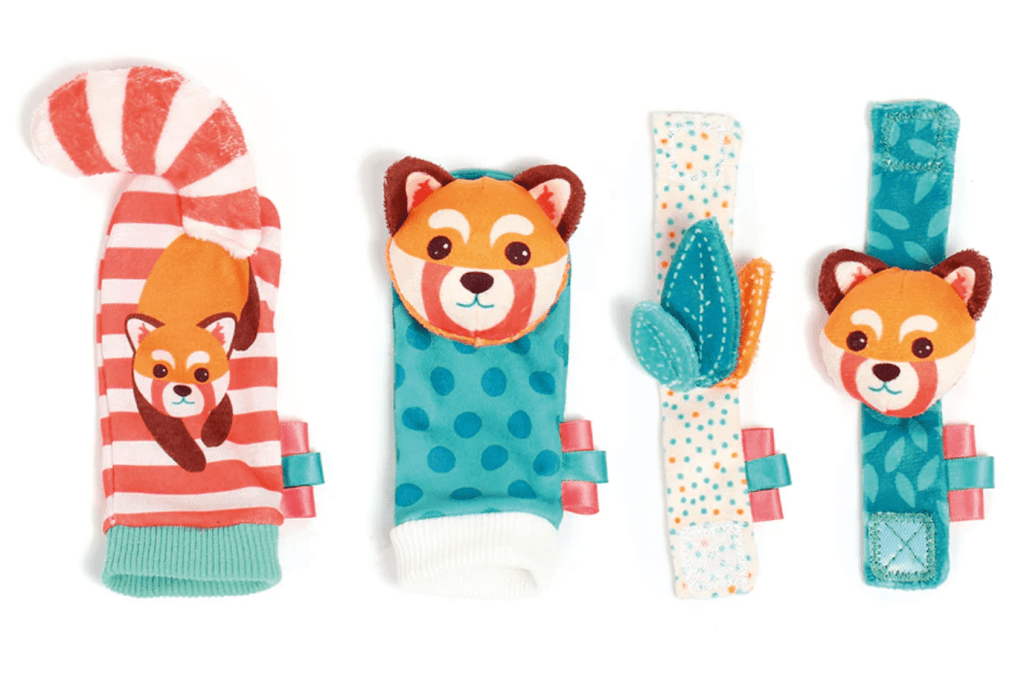 Rattle and Crinkle Socks + Squeak and Grasp Wrist Toys