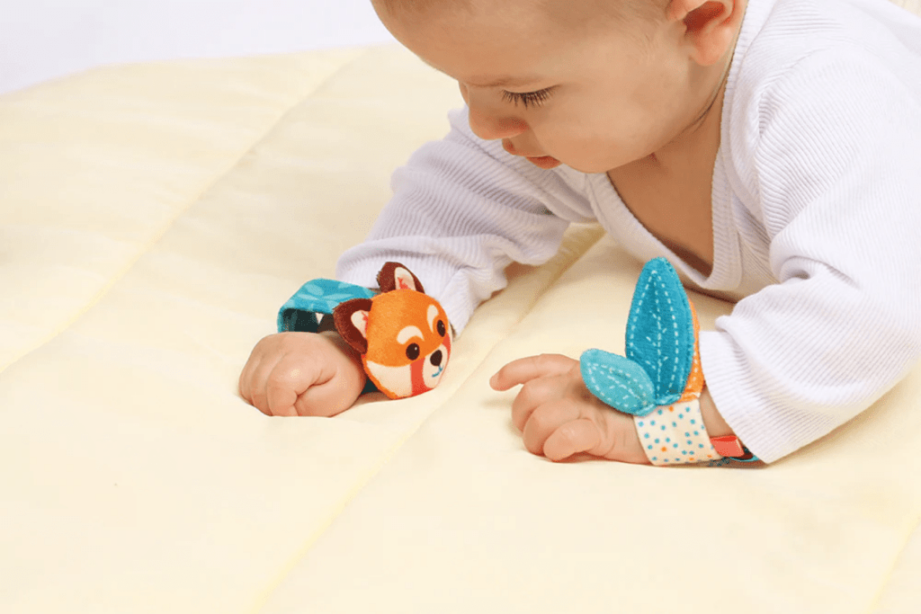 Rattle and Crinkle Socks + Squeak and Grasp Wrist Toys