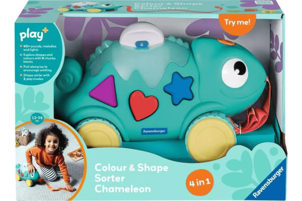 Ravensburger 4-in-1 Colour and Shape Sorter Chameleon, toys for toddlers, The Montessori Room, Toronto, Ontario, Canada. 