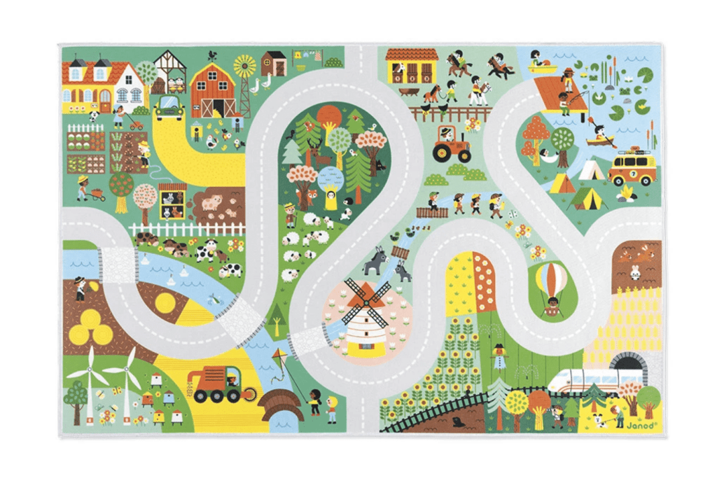 Janod Roads Play Mat/Carpet, Janod Playmat with circuit Countryside - Cross Roads, CROSS ROADS: COUNTRYSIDE PLAY MAT JANOD, Ikea VALLABY
Rug, road rug for kids, road map carpet for kids, road carpet for kids, Toronto, Canada