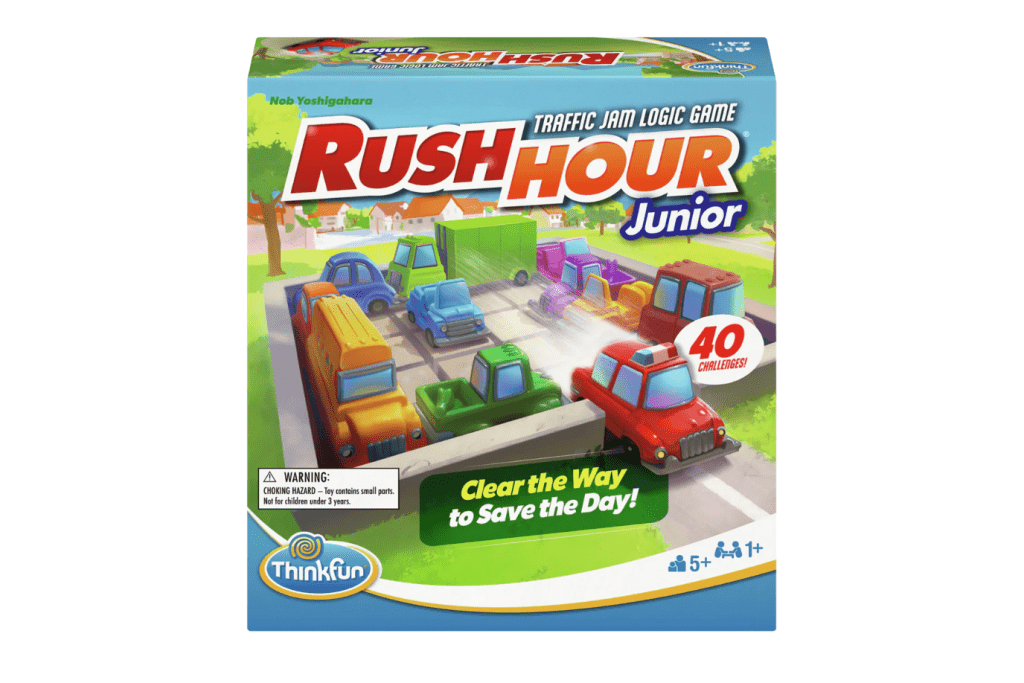 Rush Hour Jr Game, traffic game for kids, traffic board game for kids, strategy game for kids, 1 player game for children, best 1 player game for kids, Toronto, Canada