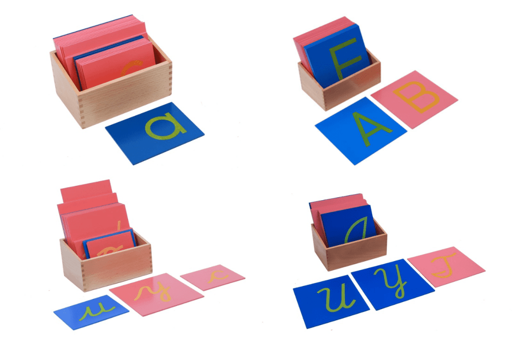 Sandpaper Letters with Box (Print, Cursive, Lowercase and Uppercase)