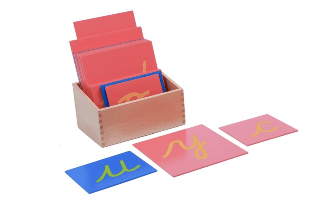 Sandpaper Letters with Box (Print, Cursive, Lowercase and Uppercase)