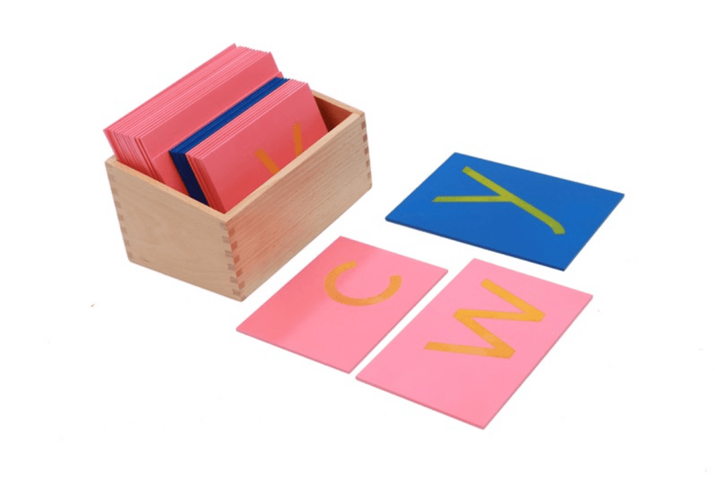 Sandpaper Letters with Box (Print, Cursive, Lowercase and Uppercase)