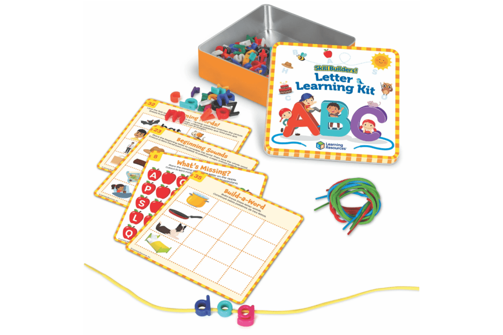 Skill Builders Letter Learning Kit, Learning Resources, kindergarten preparation, kindergarten prep activities, toys that teach letters, work book activities for preschoolers, hands-on learning toys, The Montessori Room, Toronto, Ontario, Canada. 