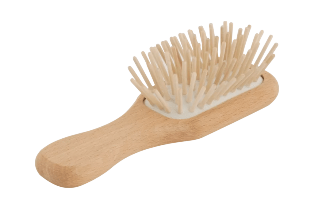 Child&#39;s Hair Brush - The Montessori Room Montessori hair brush, Montessori self care materials, Montessori toddler tools, hair brush, soft bristle hair brush, children&#39;s hair brush, best hair brush for kids, self care bundle, tools for toddler self care, Montessori materials, Montessori practical life materials, Montessori bedroom, Montessori bathroom