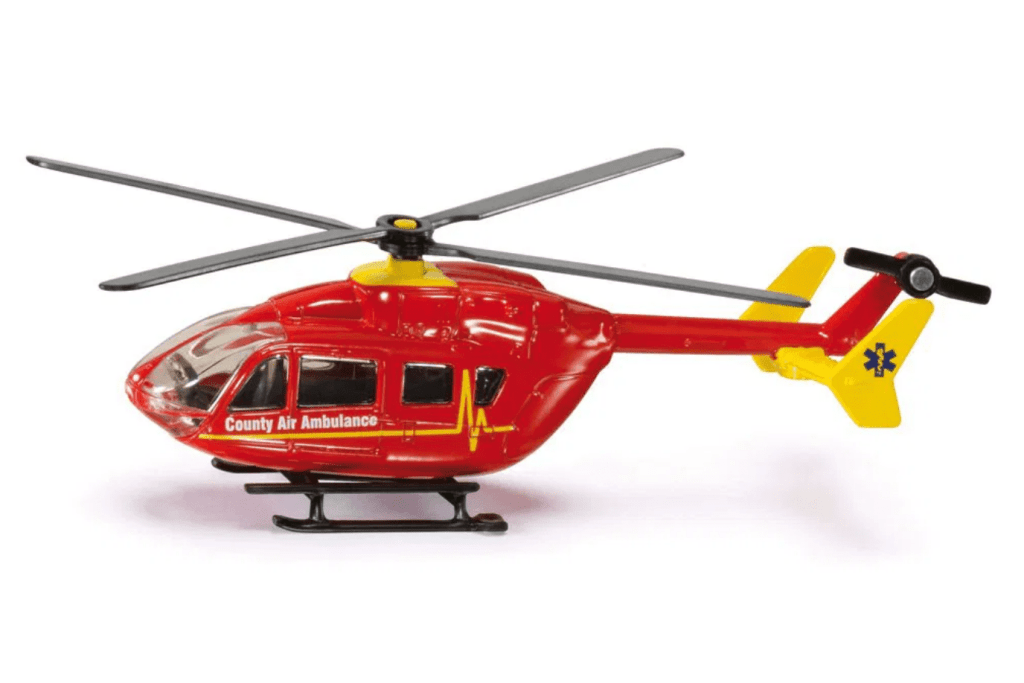 Small Diecast Helicopter, Siku, realistic vehicles, Montessori language objects, best gifts for little car lovers, The Montessori Room, Toronto, Ontario, Canada.