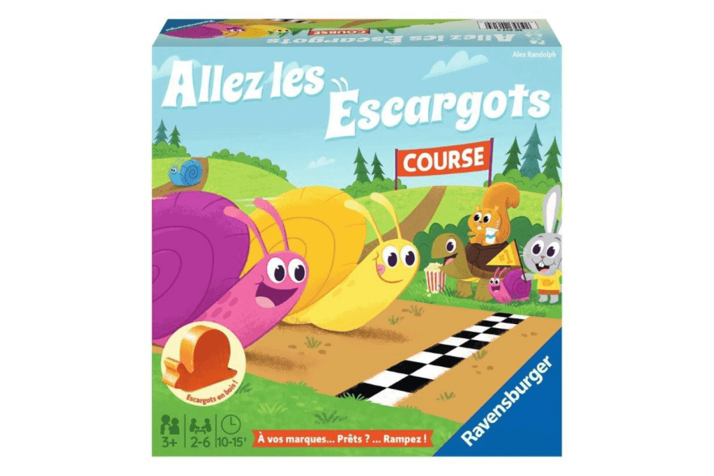 Tracy Stevenson French Snail's Pace Race, 3 Year Old Board Game, Board Game for Three Year Old's, Toddler Board Game, Toddler Board Game Toronto, Toddler Board Game Canada, Ravensburger Game, Ravensburger, Ravensburger Canada, French Board Game, Toddler French Board Game, Snails Pace Race