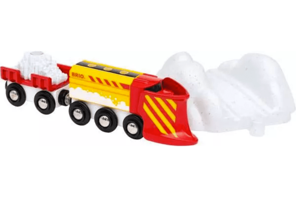 Snow Plow Train, Brio, Wooden train sets, best wooden train sets, wooden train accessories, best gifts for train lovers, The Montessori Room, Toronto, Ontario, Canada. 