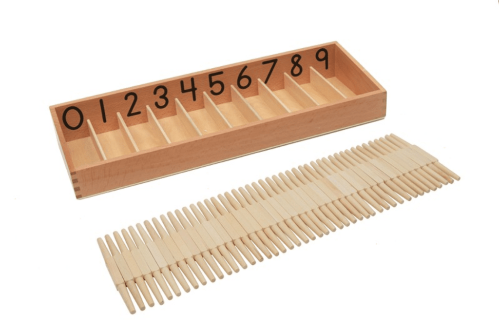 Array Spindle Storage Kit Spindle Box With 45 Spindles I The Montessori Room