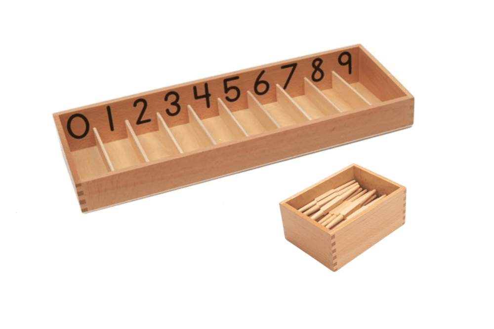 Spinel Box Count Spindle Box With 45 Spindles I The Montessori Room