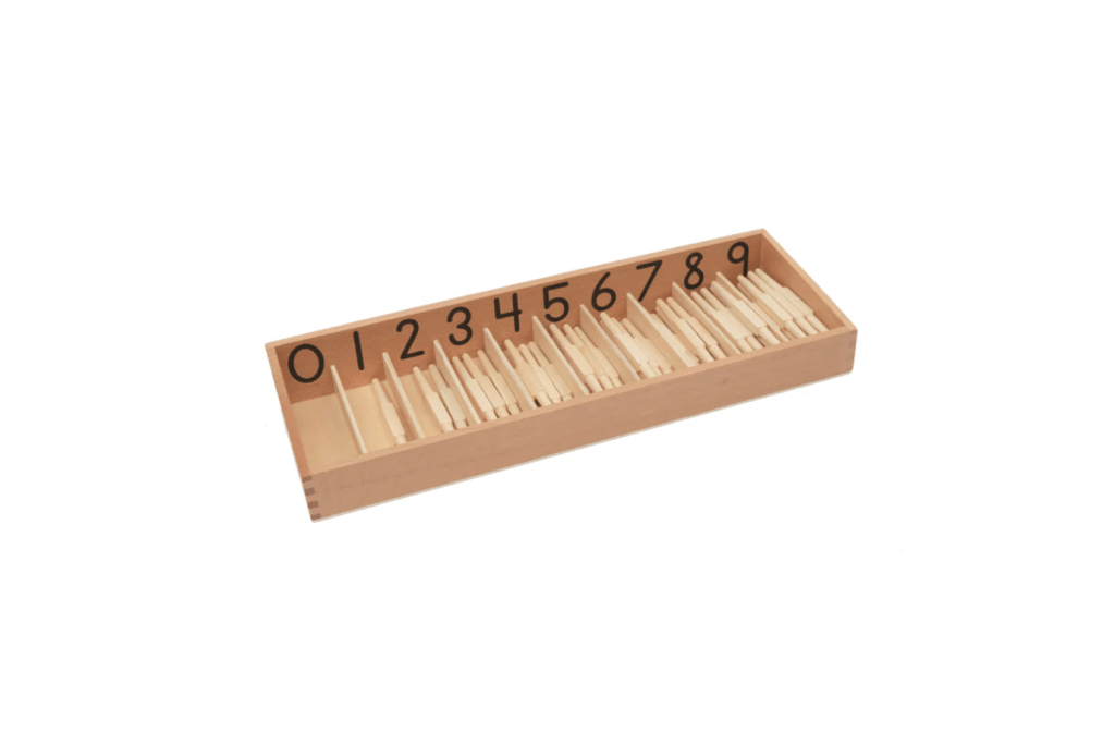 Spinel Box Count Spindle Box With 45 Spindles I The Montessori Room