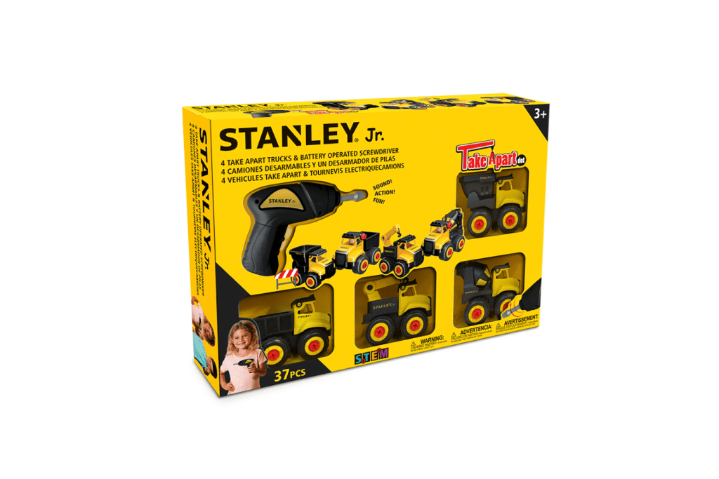 Stanley Jr. - Take a Part Vehicles: 4 Mini Trucks and Drill