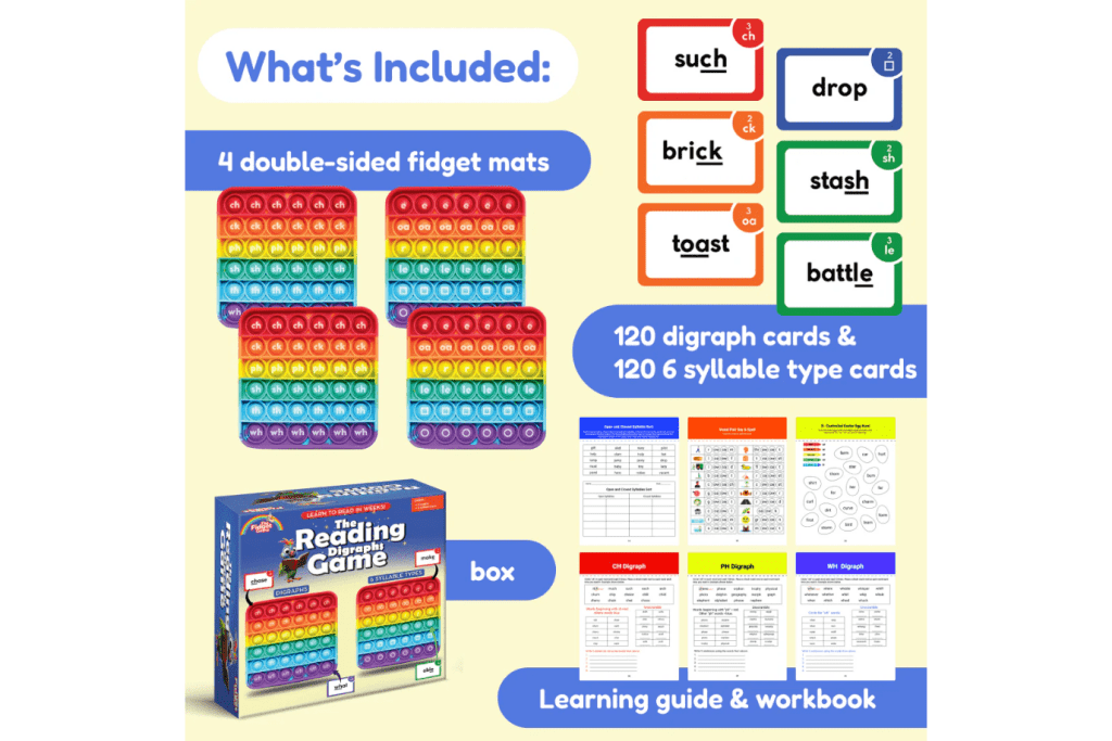 The Reading Digraphs Game [The Fidget Company] (Grade 1 to Grade 3)