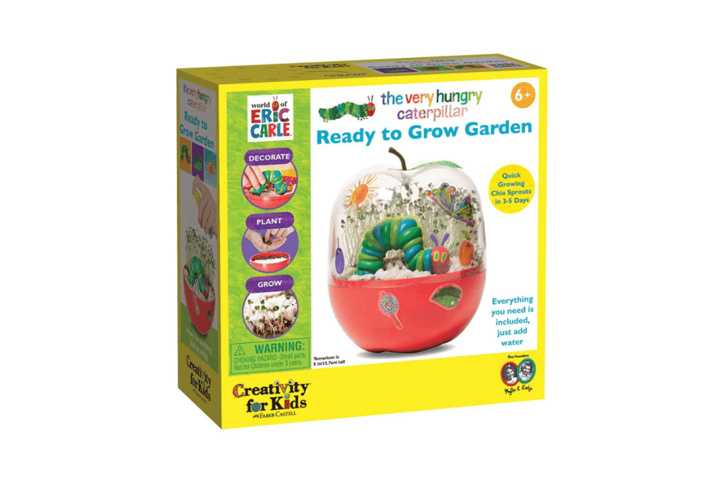 The Very Hungry Caterpillar Ready to Grow Garden, gardening activities for kids, chia pets, very hungry caterpillar crafts, growing kits for kids, gardening for children, Toronto, ON