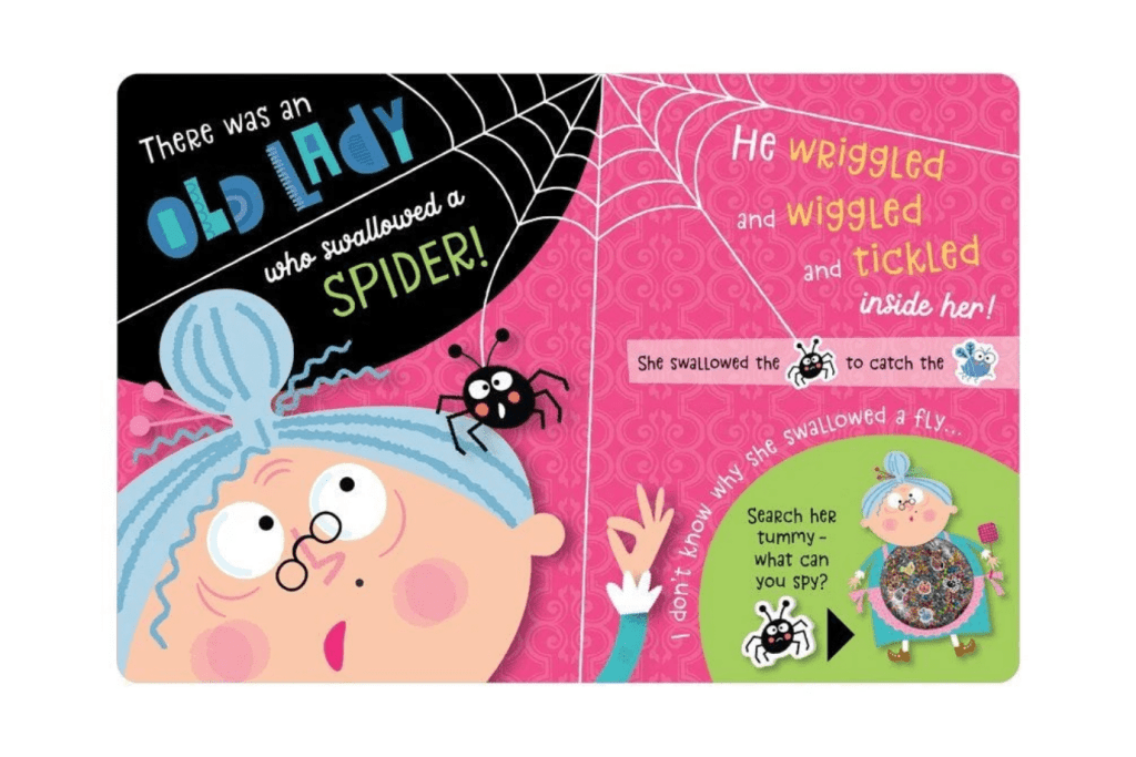 There Was An Old Lady Who Swallowed a Fly - Search and Find Board Book