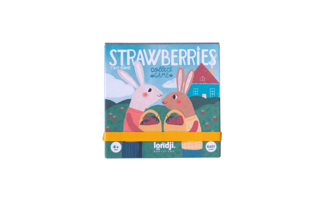 Londji Tiny Game Strawberries, travel games for 5 year olds, travel games for 4 year old, best travel games for a 4 year old, travel toys for a 4 year old, travel toys for a 5 year old, TOronto, Canada