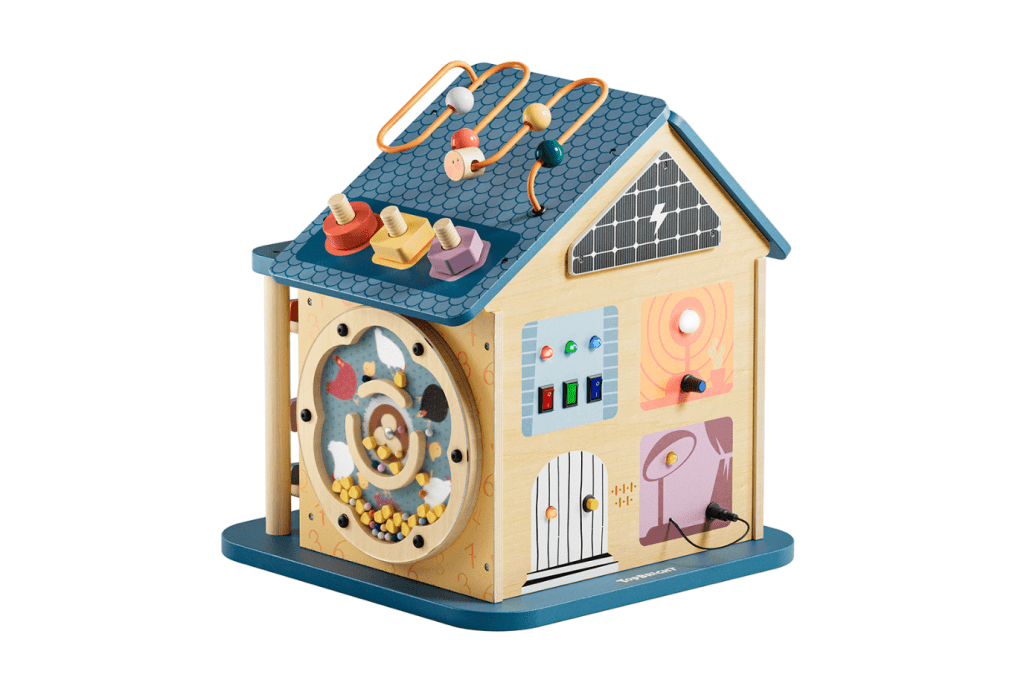 Top Bright - Activity House - 12-in-1 Busy Board, busy board for toddlers, busy book for toddlers, busy board for kids, busy board light switches kids, busy board lights up kids, activity table toddlers, baby activity table, Topbright Toronto, Canada