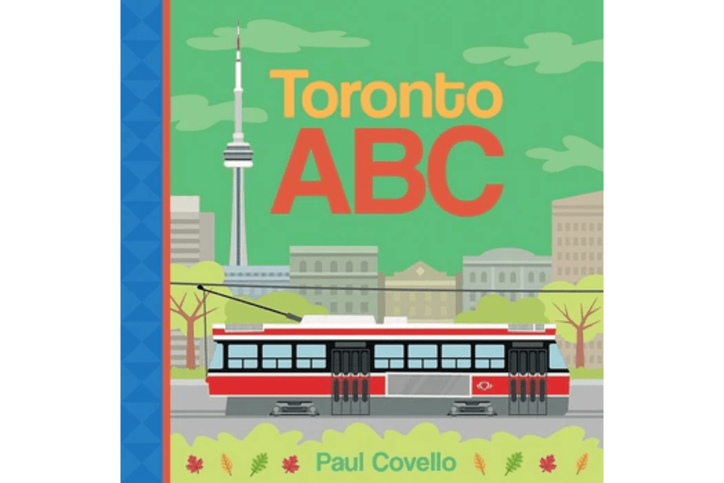 Toronto ABC by Paul Covello, Board book, books about Toronto, Toronto souvenirs for kids, The Montessori Room, Toronto, Ontario, Canada. 