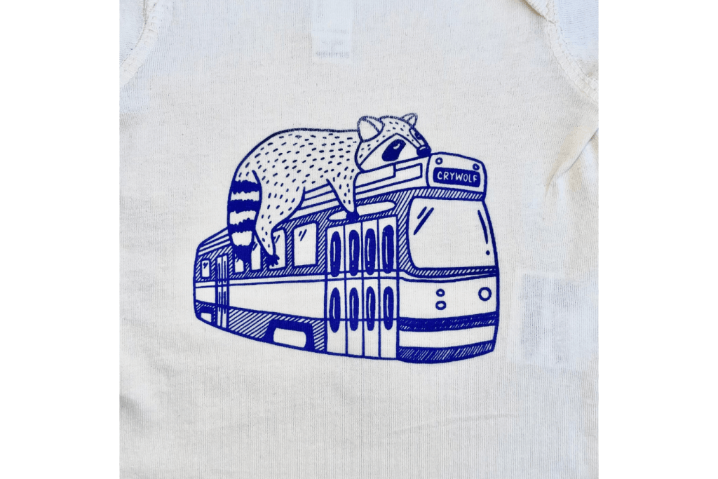 Toronto Streetcar Raccoon Onesie