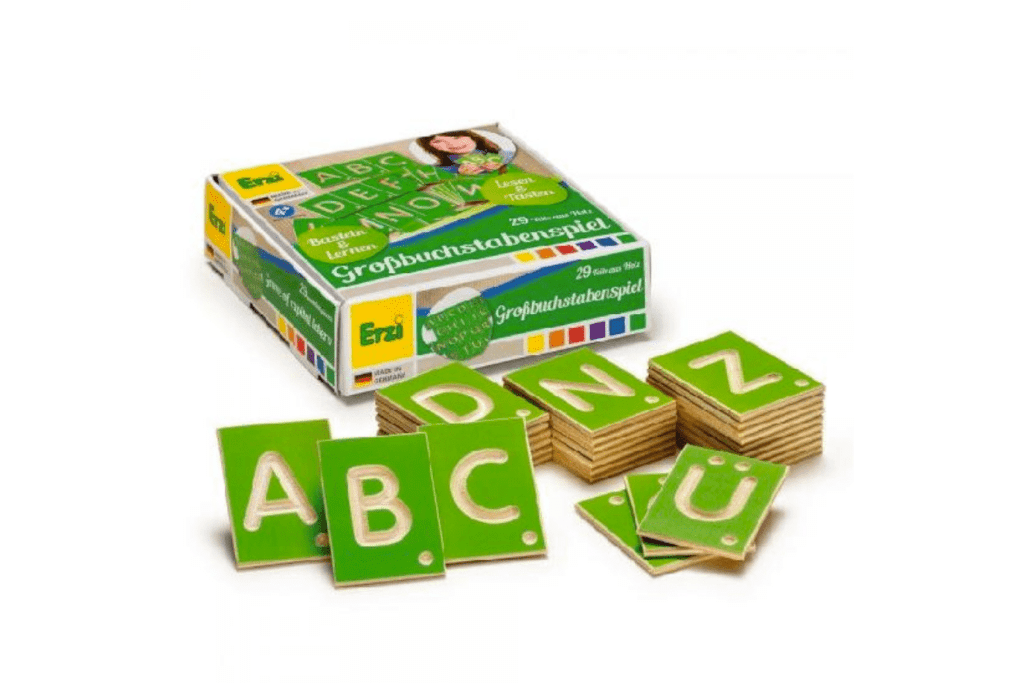 Tracing Letter Boards - Uppercase, Erzi, letter learning, tactile letter boards, pre-writing materials for kids, learn to write, The Montessori Room, Toronto, Ontario, Canada.