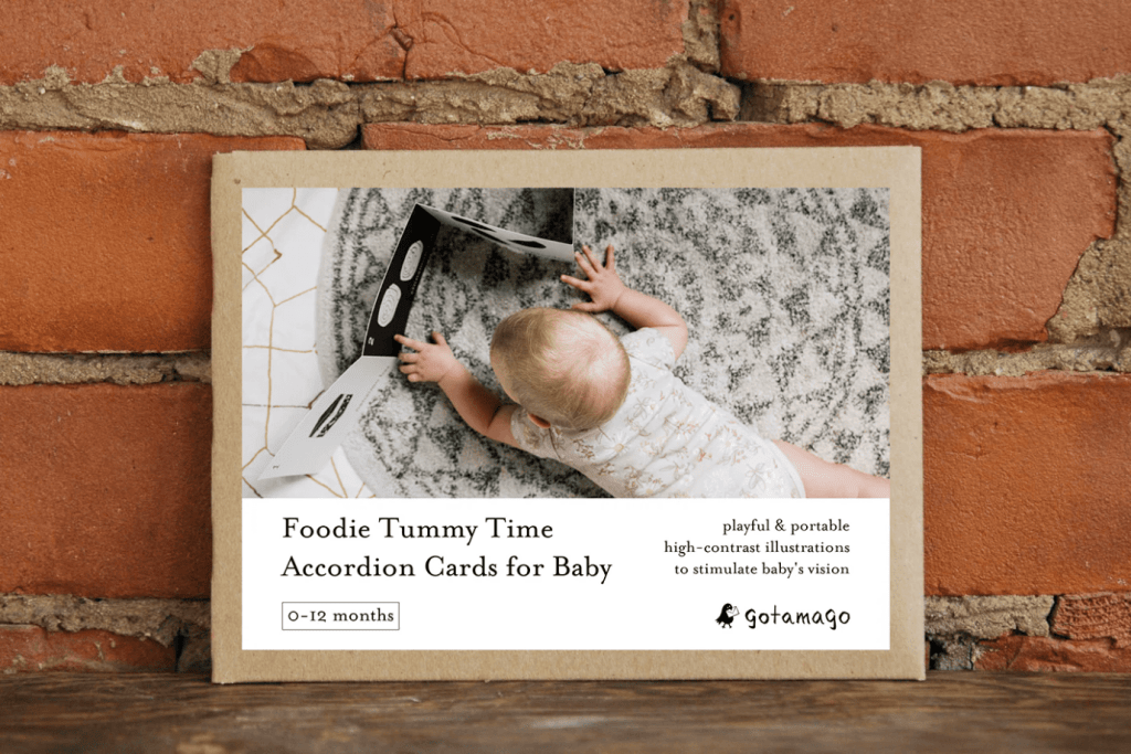 Tummy Time Accordion Cards for Baby