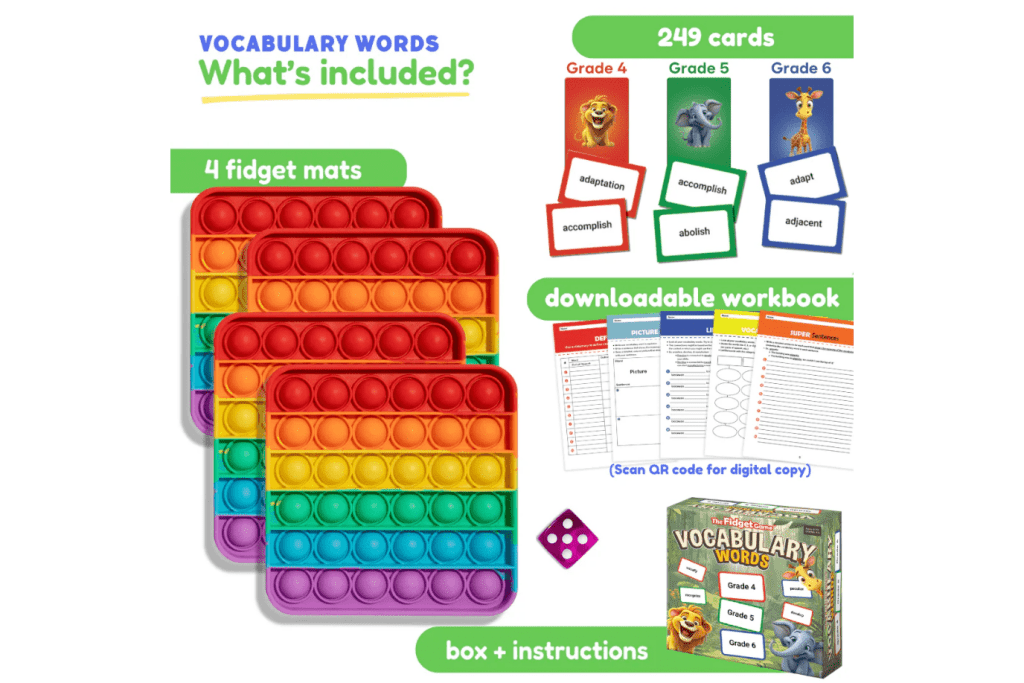 Vocabulary Words [The Fidget Company] (Grade 4 to Grade 6)