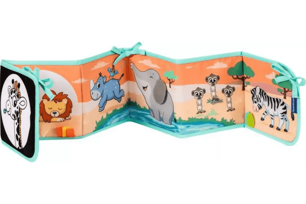 Wild Animals Tummy Time Book