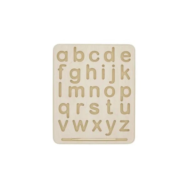 Wooden Alphabet Tracing Board - Lowercase