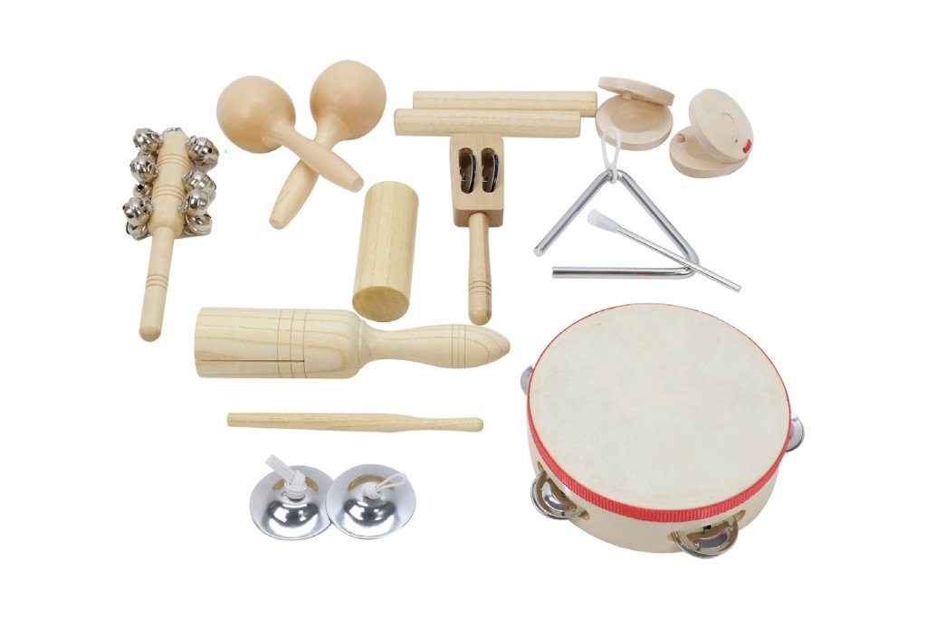 Wooden Musical Instruments Set - 11 pcs
