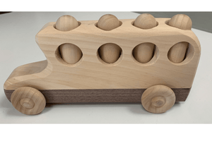 Wooden School Bus - Wood Imperfections