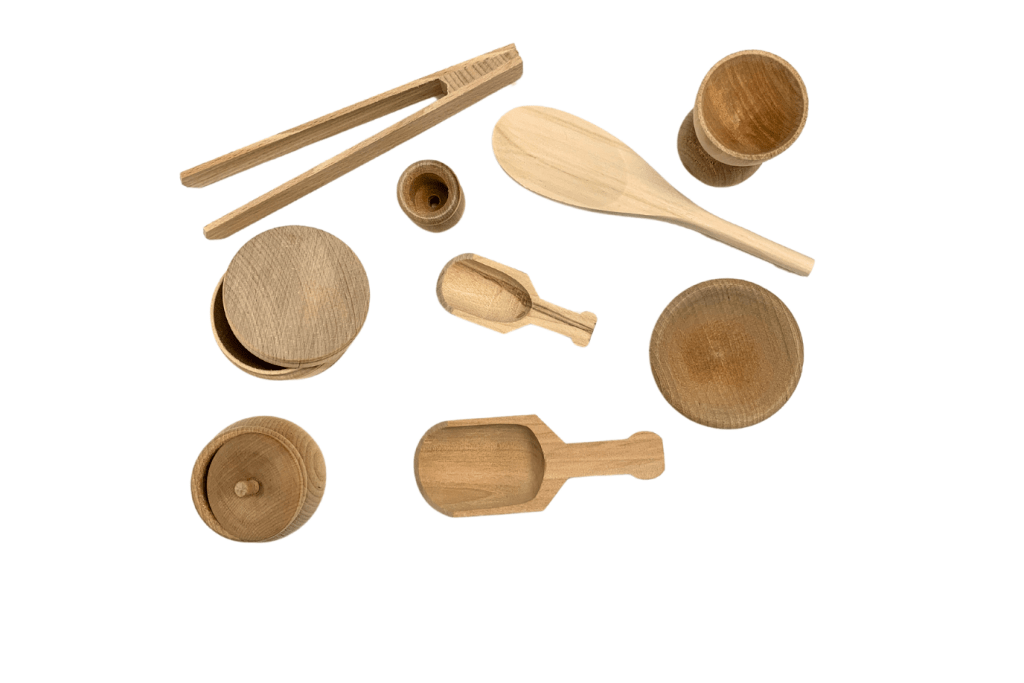 Wooden Sensory Bin Tool Kit