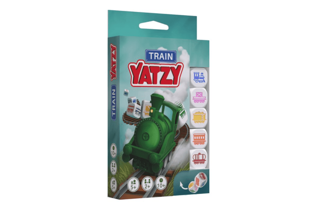 Yatzy Train, Smart Toys and games, kids Yatzy, children&#39;s yatzy, games for children, classic board games for kids, games for little kids, board games for young children, Toronto, Canada, Yatzy for little kids